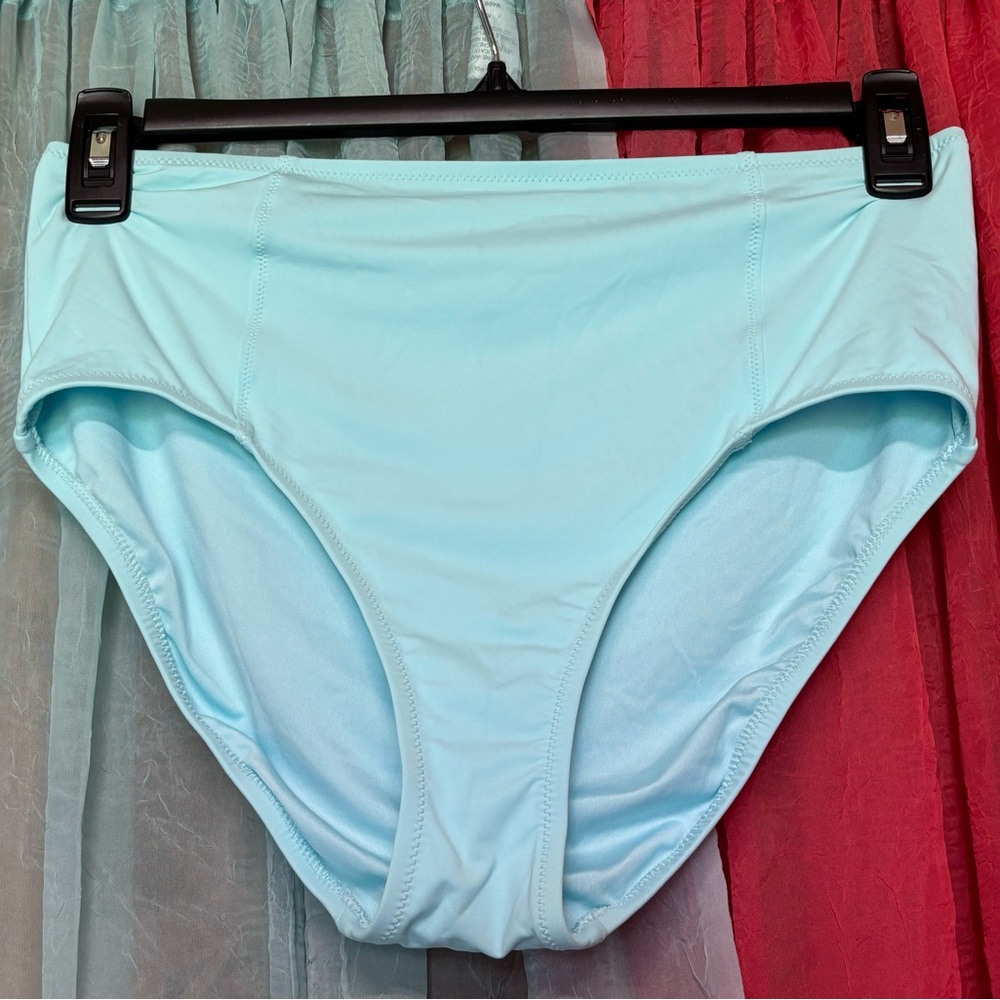 Lands End- Light Blue High-Waisted Bikini Bottom